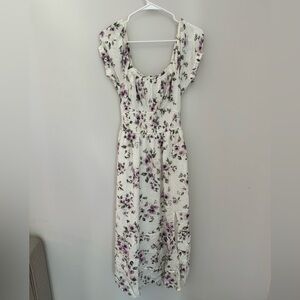 HOLLISTER SAIDIE SHORT-SLEEVE TIE-BACK MIDI DRESS Size M